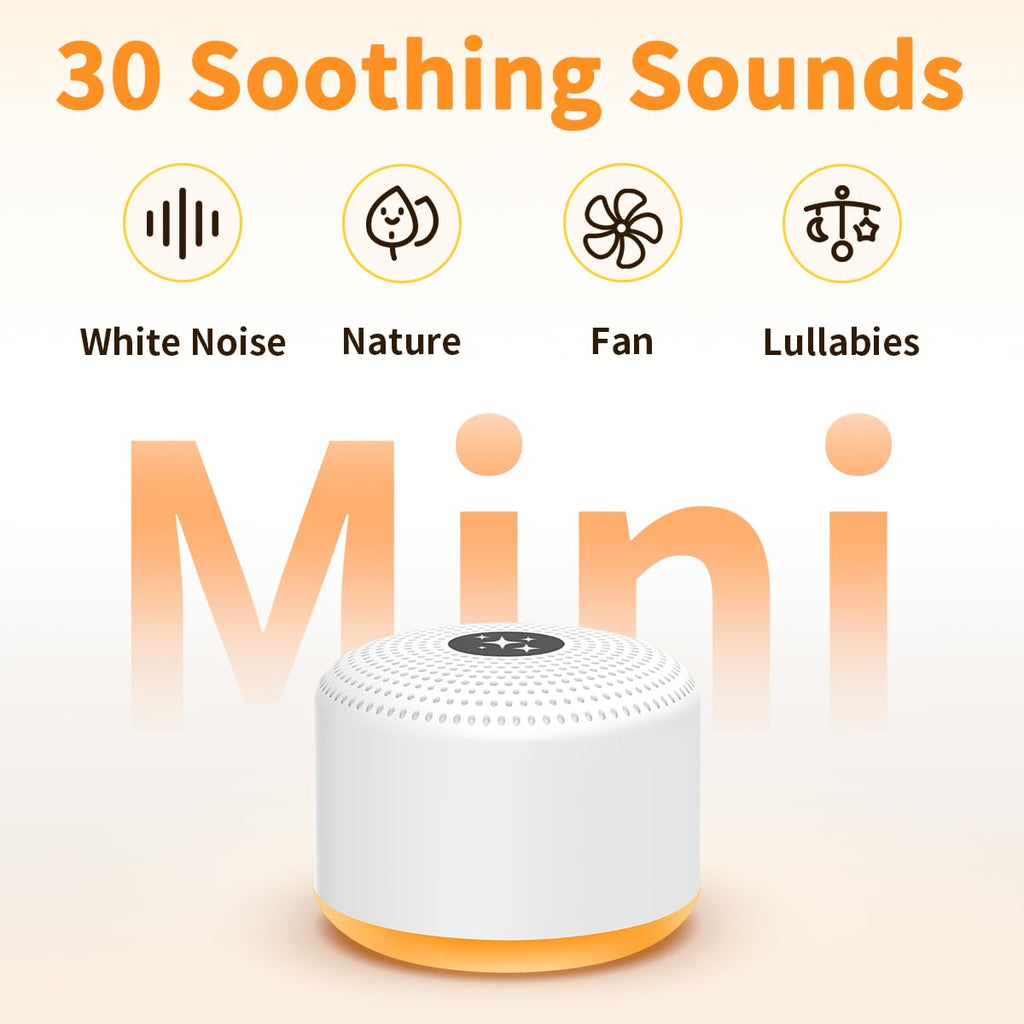 White Noise Machine Portable Sleep Machines with 30 Relaxing Sounds 12 Color Options 5 Adjustable Brightness 32