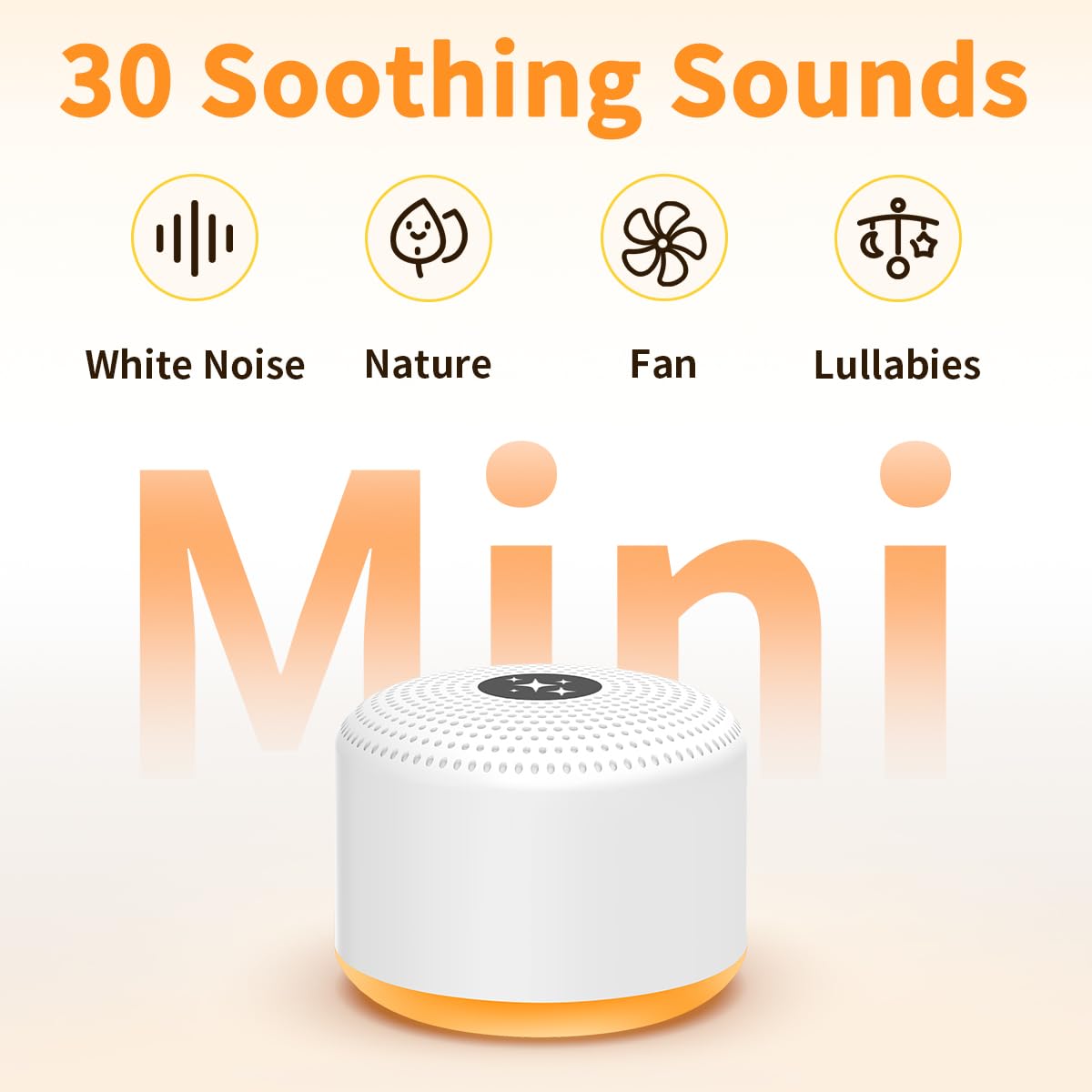 White Noise Machine Portable Sleep Machines with 30 Relaxing Sounds 12 Color Options 5 Adjustable Brightness 32