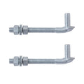 5/8" X 6" J Bolt Gate Hinge, Heavy Duty Gate Hinge Bolt, 2-Pack