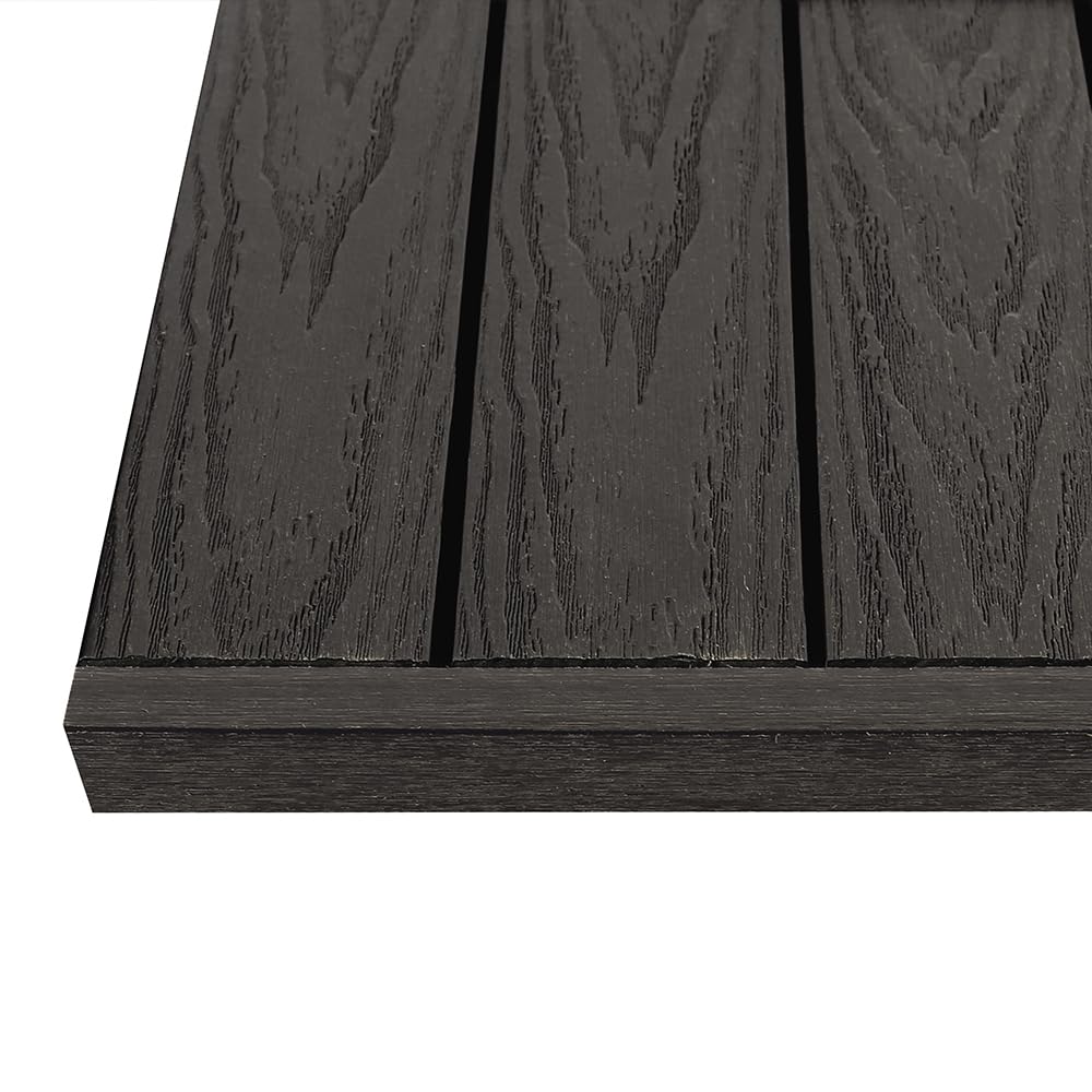 1 in. x 1 ft. Quick Deck Composite Deck Tile Straight Trim (4-Pieces/Box) (Indonesian Merbau)