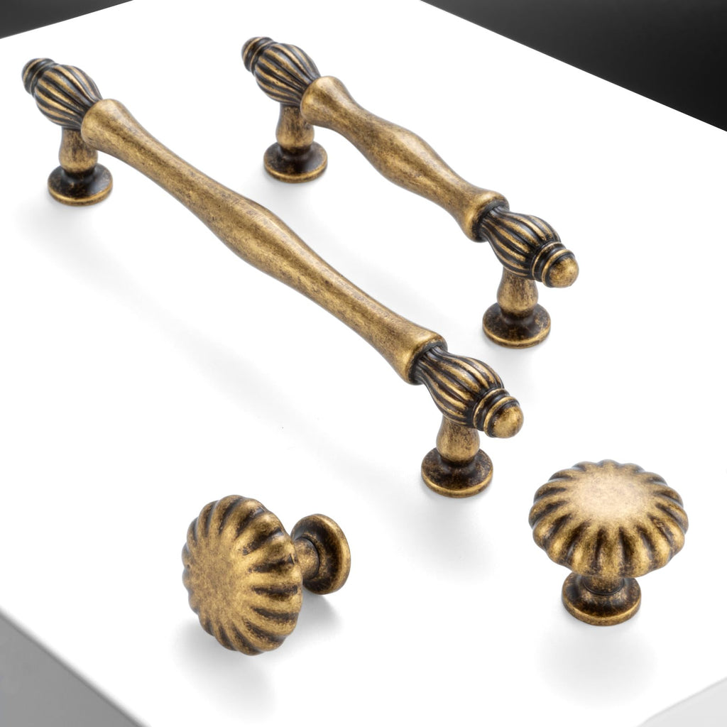 5 Inch Antique Brass Cabinet Pulls Drawer Handles 10 Pack 2510
