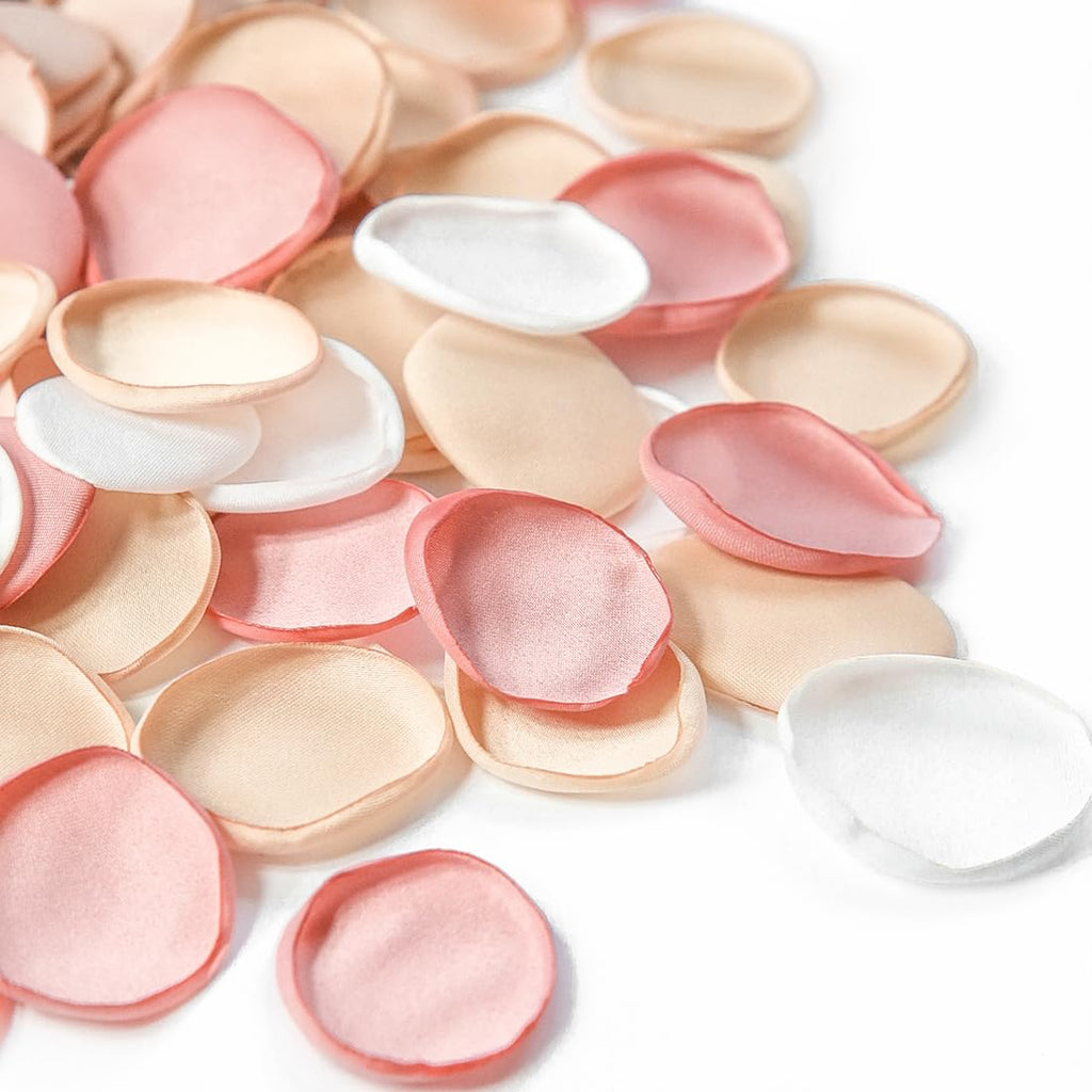 500pcs Rose Petals Champagne Pink Faux Silk Flower Petals for Wedding Flower Girl Basket Aisle Runner Scatter Dinner
