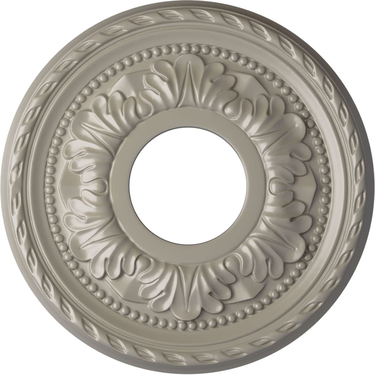 Palmetto Ceiling Medallion, Pearl White