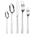 Hammered Silverware Set, 30 Pieces Flatware Set Service for 6, Premium Stainless Steel Mirror Polished Cutlery