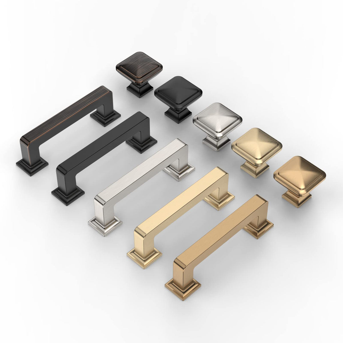 6 Pack 3 Inch Brushed Brass Cabinet Pulls,Kitchen Hardware