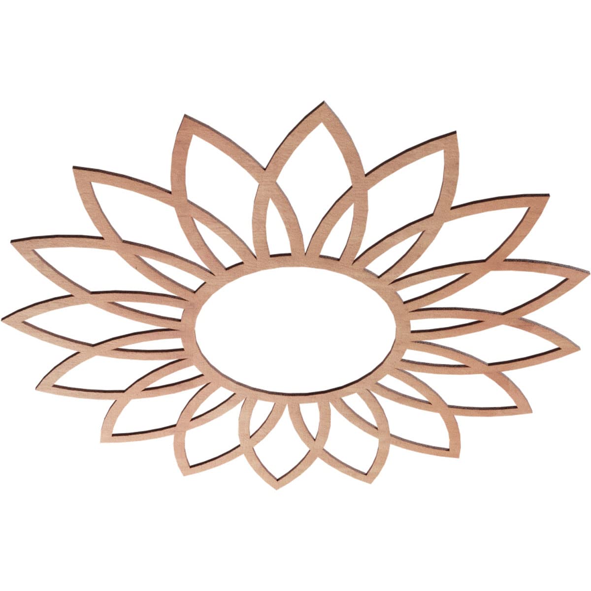 36"OD x 13 7/8"ID x 1/4"T Daisy Wood Fretwork Pierced Ceiling Medallion, Cherry