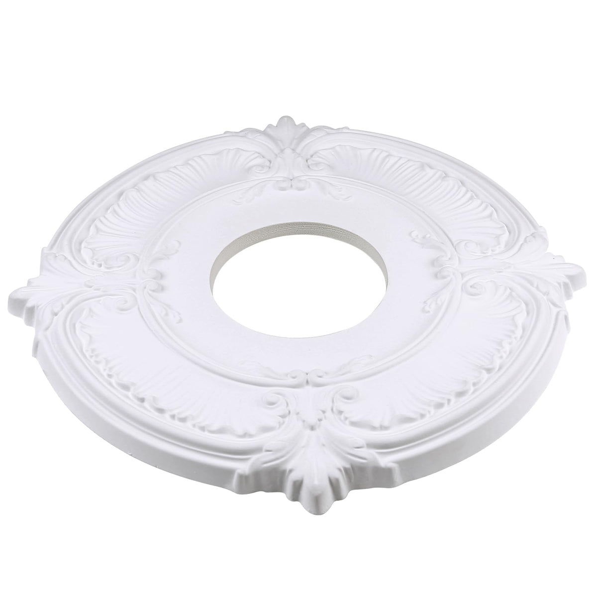 Ceiling Medallion 13" OD x 3.97" ID x 0.82"P, Ceiling Decorative Molded Round Ceiling Medallions for Chandeliers