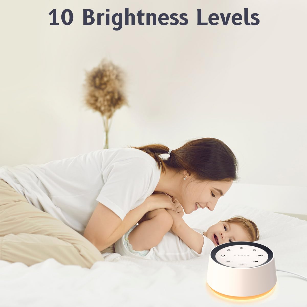 Brown Noise Sound Machine with 30 Sounds, 12 Colors Night Light White Noise Machine for Adults Baby Kids Sleep Machines