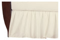 100% Natural Cotton Percale Ruffled Crib Skirt, Cream, 52"L x 28"W + 13.5"