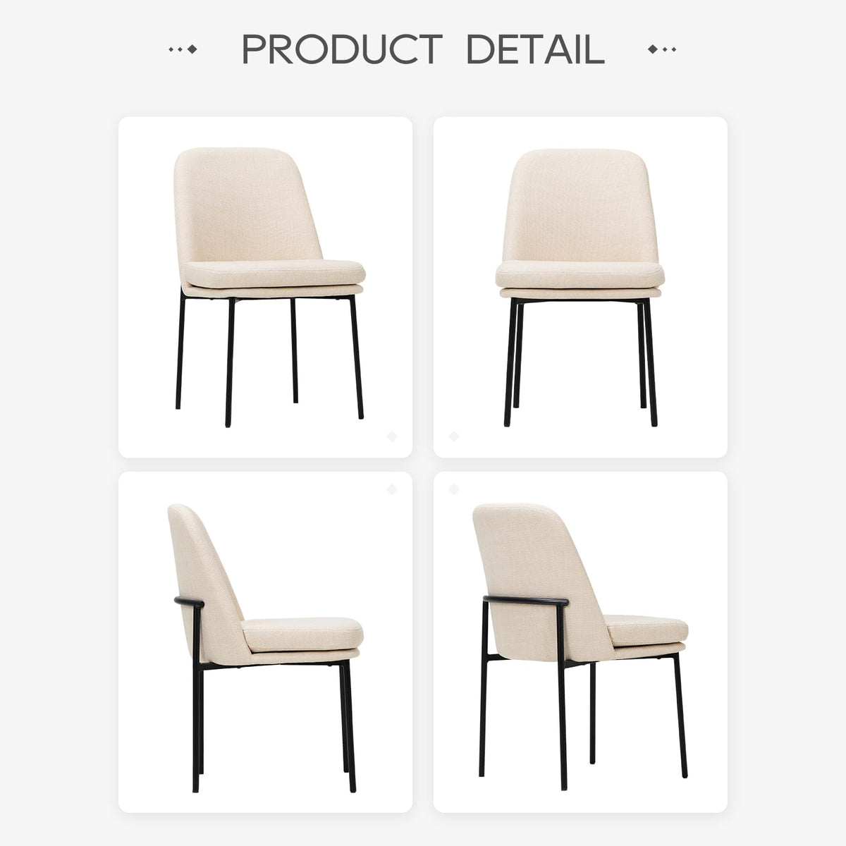 Upholstered Set of 2, Beige