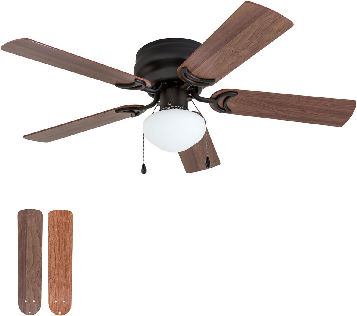 42" Flush Mount Ceiling Fan with Light