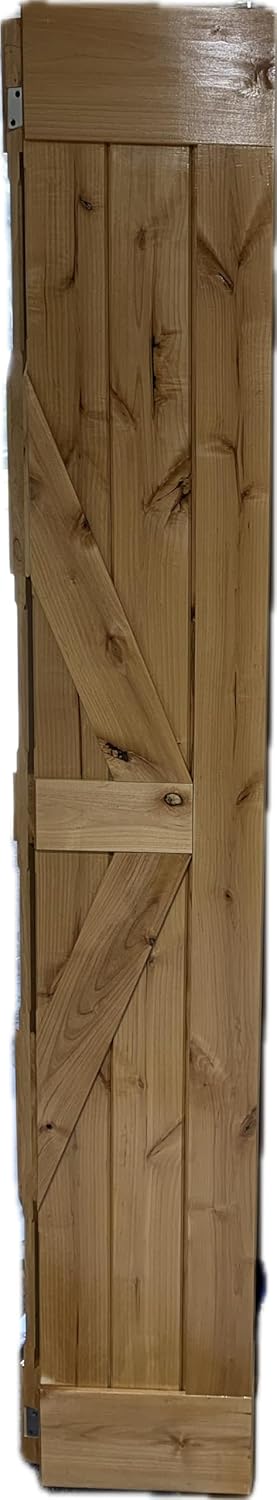 25.5 x 84 High Gloss Finished Rustic Alder Solid Wood Bifold Barn Door Assembled bi-fold barn Door Ready to Install