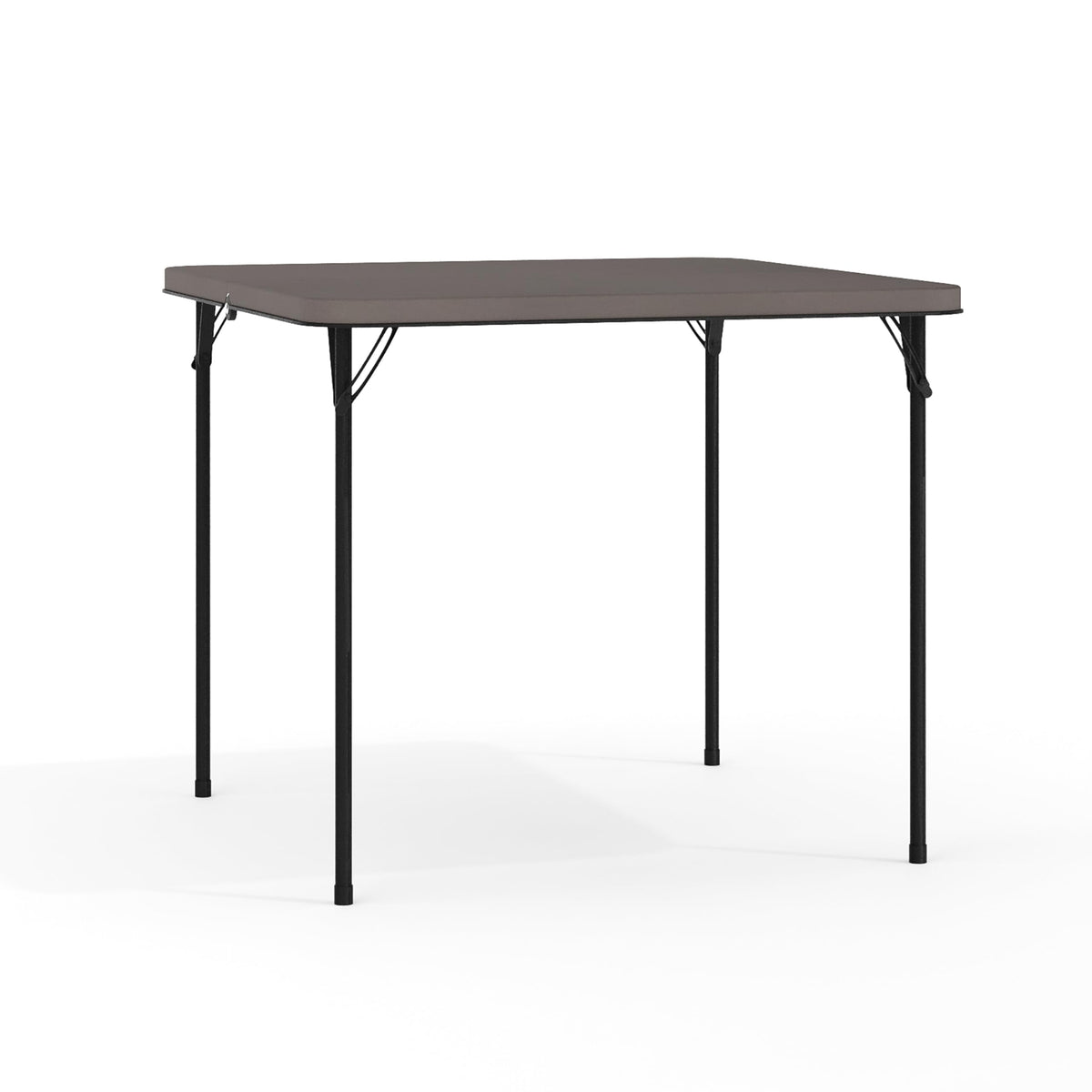 2.83-Foot Bi-Fold Dark Gray Plastic Folding Table