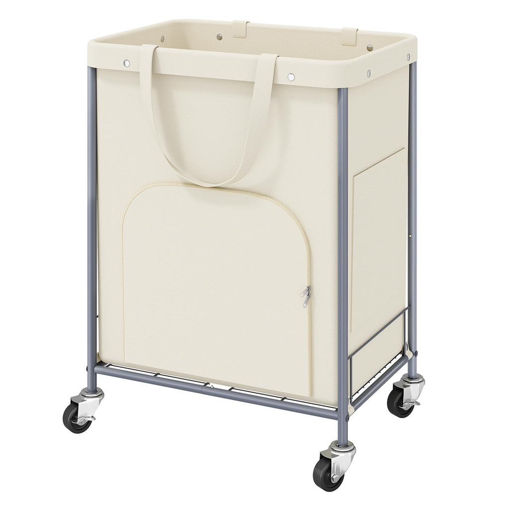 170L Large Laundry Basket with Wheels, Rolling Laundry Hamper Easy Access Clothing Minimizes Bending, Laundry Cart
