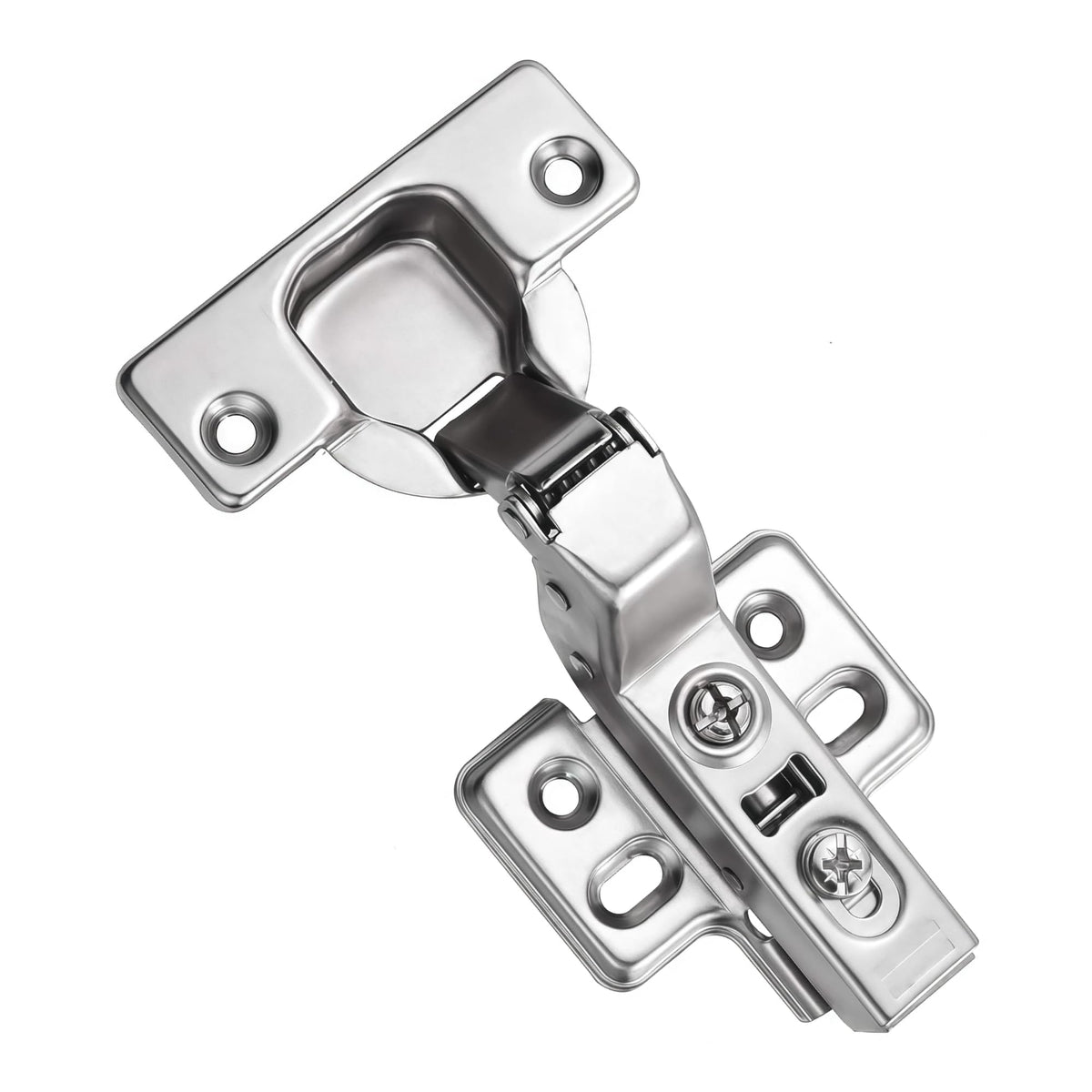 Inset 35mm Cup European Hidden Hinge Clip-on Plate for Easy Installation Kitchen, Bathroom Heavy-Duty Frameless Soft