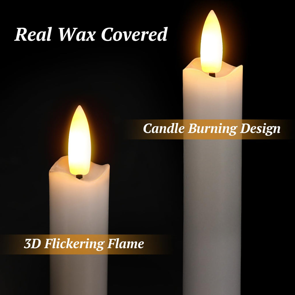 Flameless Taper Candles Battery Operated Candles Window Candle 8 Pack