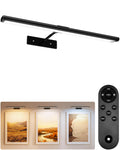 Picture Light for Wall, 4800mAh 16'' Rechargeable Wireless IR Remote Built in Battery Lights for Painting, Dimmable