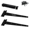 16 Inch Heavy Duty Gate Hinges Slide Bolt Latch Kit 2PCS Barn Door Hardware