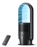 Bladeless Tower Fan and Air Purifier Combo, Quiet Oscillating Fan with Remote & Touch Control, 9 Speeds, 8H Timer