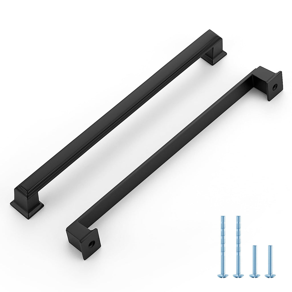 Matte Black Cabinet Pulls, 8 Inch (204mm), 20 Pack