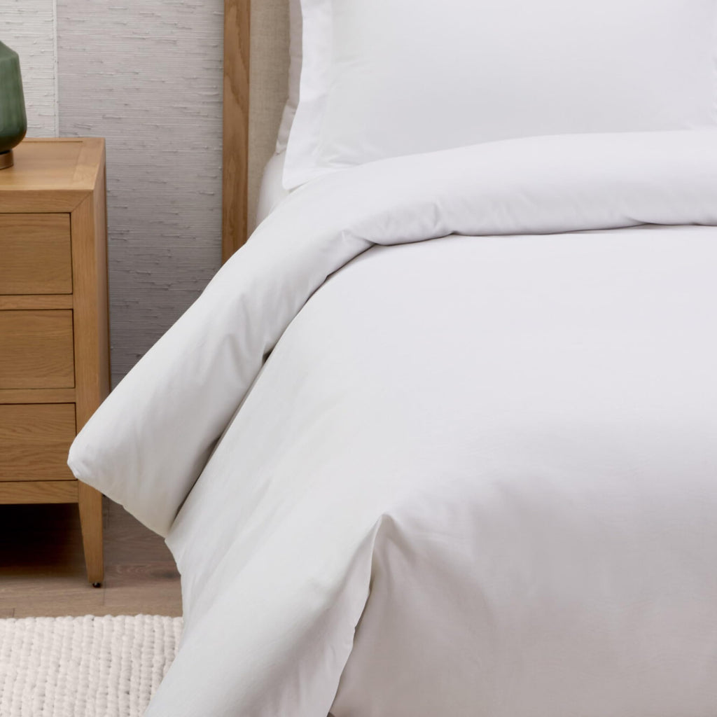 Hotel Signature Duvet Cover - 100% Egyptian Cotton - 280 Thread Count - Jacquard - White - King Size