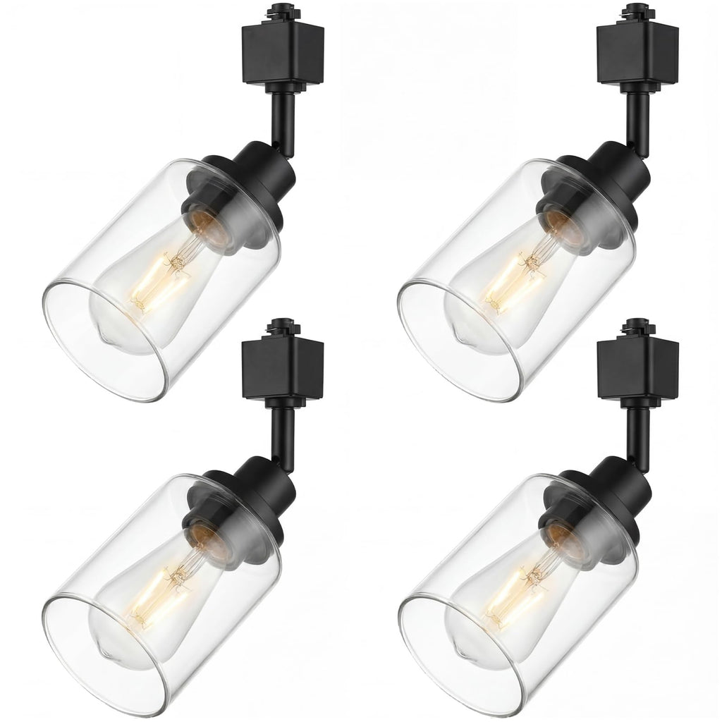 4 Pack H Track Lighting Heads Black Ceiling Track Lighting Fixtures