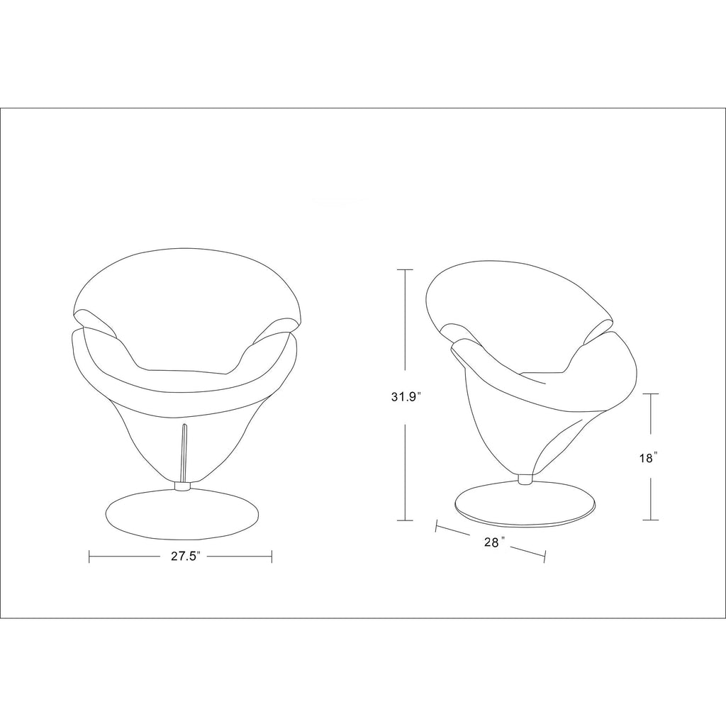 Inspired Saarinen Style Tulip Swivel Accent Chair with 360° Turn, Modern Flower Design, Soft Velvet Upholstery, Polished Chrome