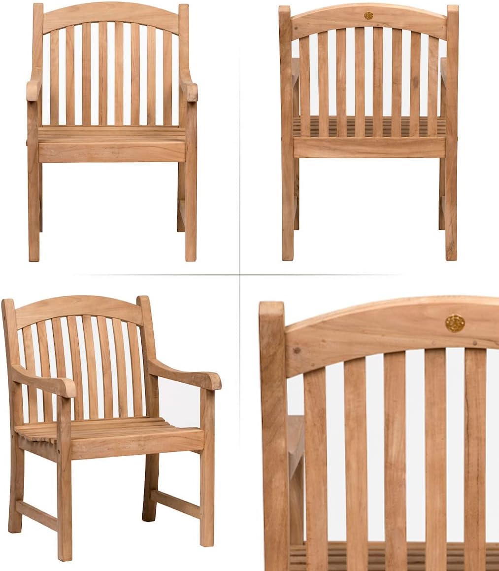 Pennsylvania 7-Piece Outdoor Rectangular Dining Table Set | Certified Teak | Ideal for Patio and Indoors