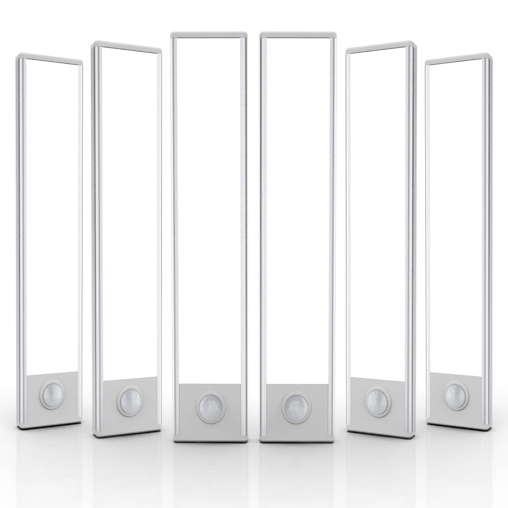 6 Pack Under Cabinet Lighting, 32 LED Motion Sensor Light Indoor Rechargeable Magnetic Closet Lights Battery
