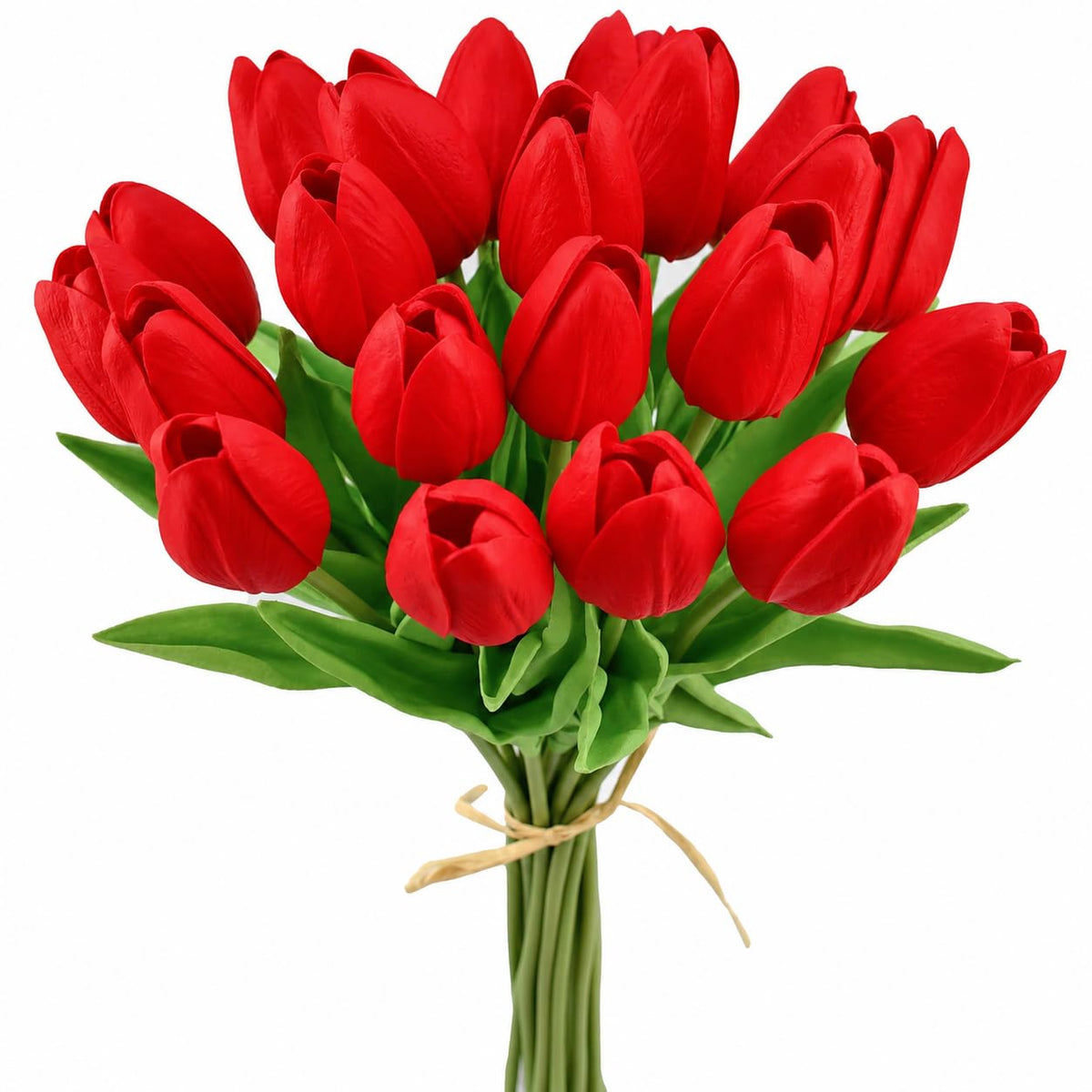 20 Stems Red Artificial Tulip Flowers Centerpieces