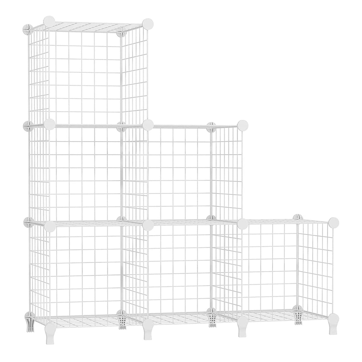 Wire Cube Storage, 6 Cube Closet Organizer Storage Shelf, White
