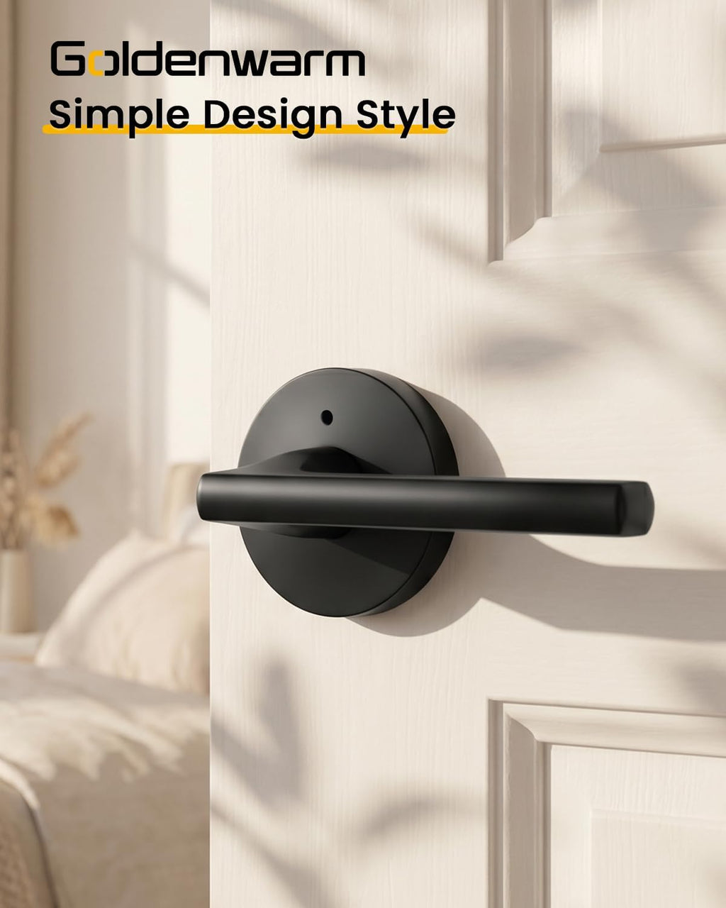 Matte Black Door Handles Interior Privacy Door Handle 1 Pack