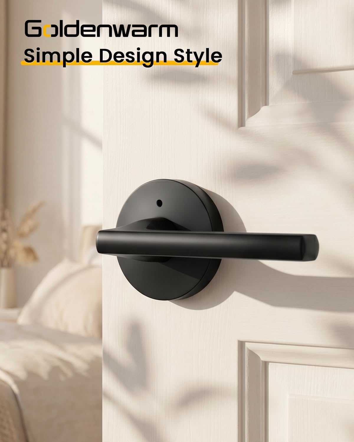 Matte Black Door Handles Interior Privacy Door Handle 1 Pack