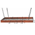 Rectangle Pot Rack - Hammered Copper with Black Grid