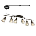 Plug in Track Lighting with Power Cord, Black (No Bulbs)
