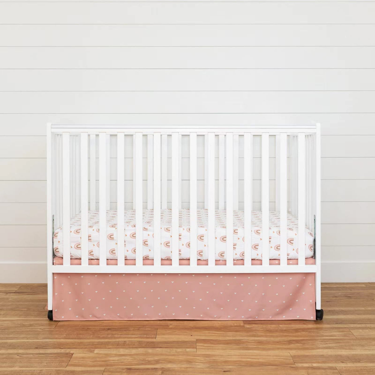 3 Piece Rainbow Boho Crib Bedding Set - Standard Size Nursery Bedding for Boys and Girls with Crib Sheet, Comforter &