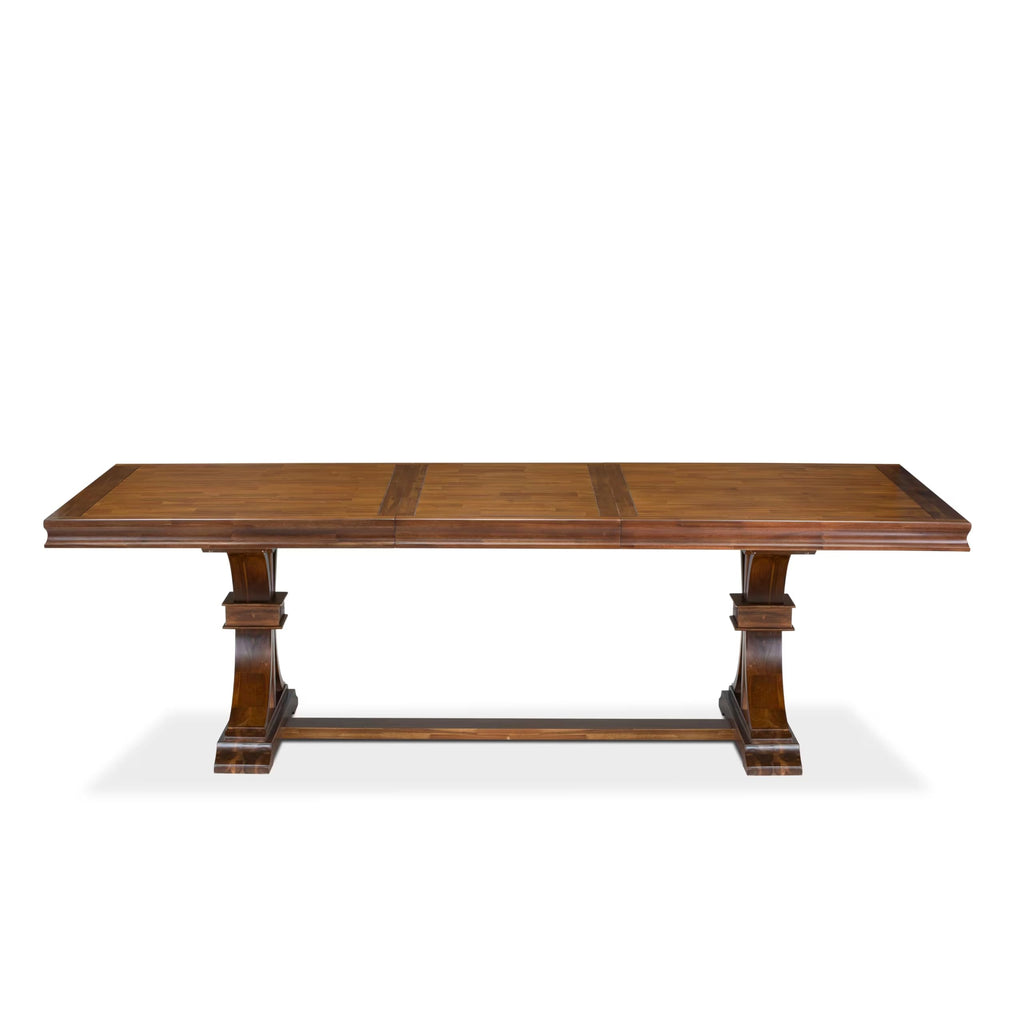 By - LKT-AWA-TP - A Dining Table with Removable Rectangular Tabletop - Antique Walnut Finish