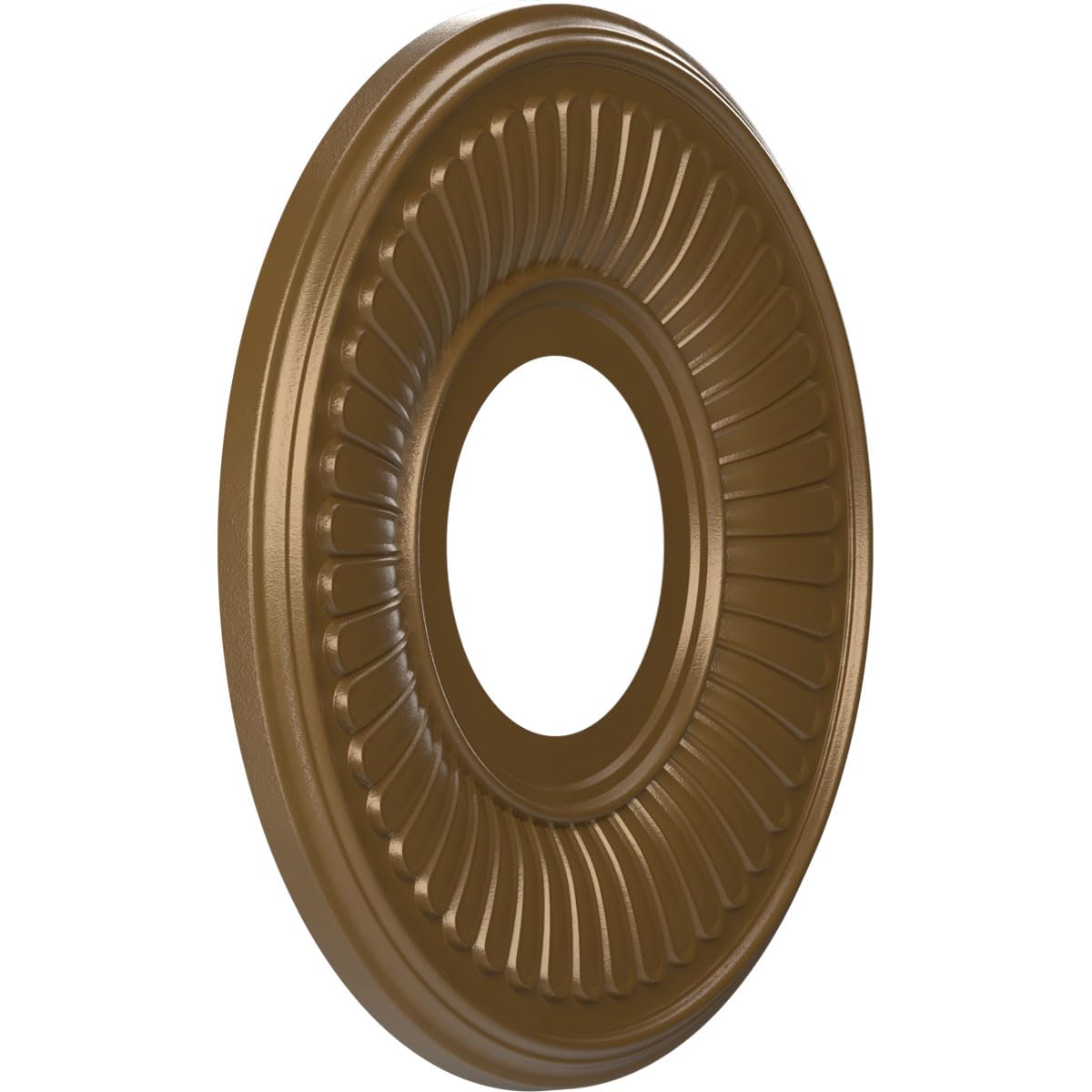 Berkshire Thermoformed PVC Ceiling Medallion (Fits Canopies up to 4 1/2"), 10"OD x 3 1/2"ID x 3/4"P