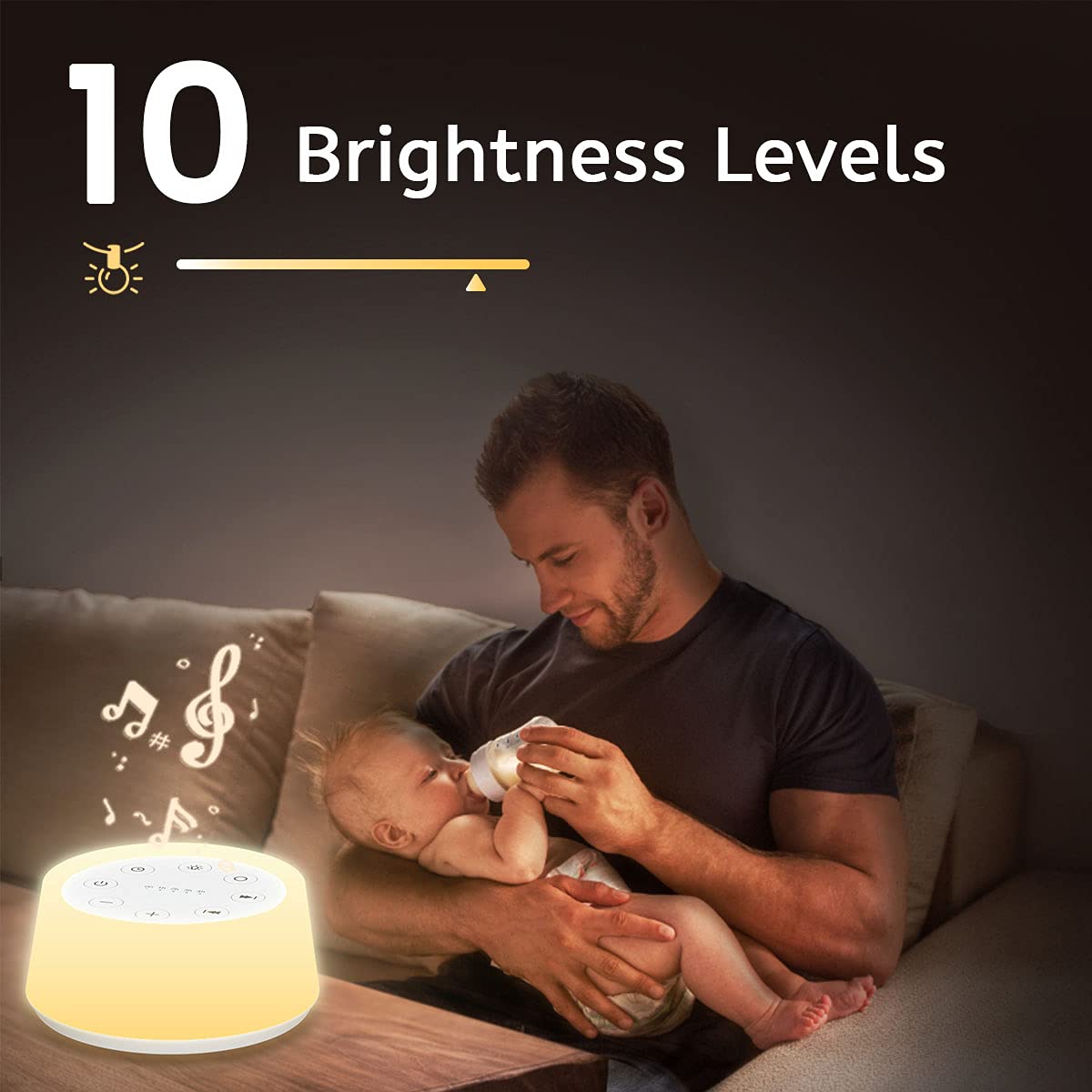 White Noise Machine with 30 Sounds Sleep Music 5 Timers 12 Colors Baby Night Light with Memory Function Sound Machine for