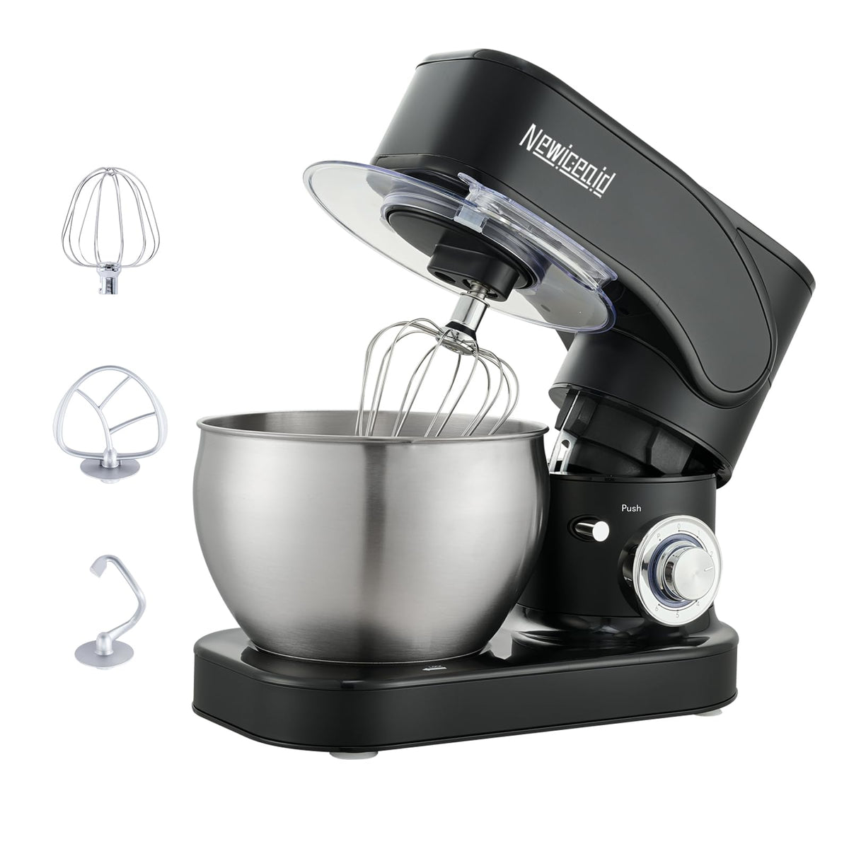 Stainless Steel 6-Speed 7.4QT Stand Mixer, Black