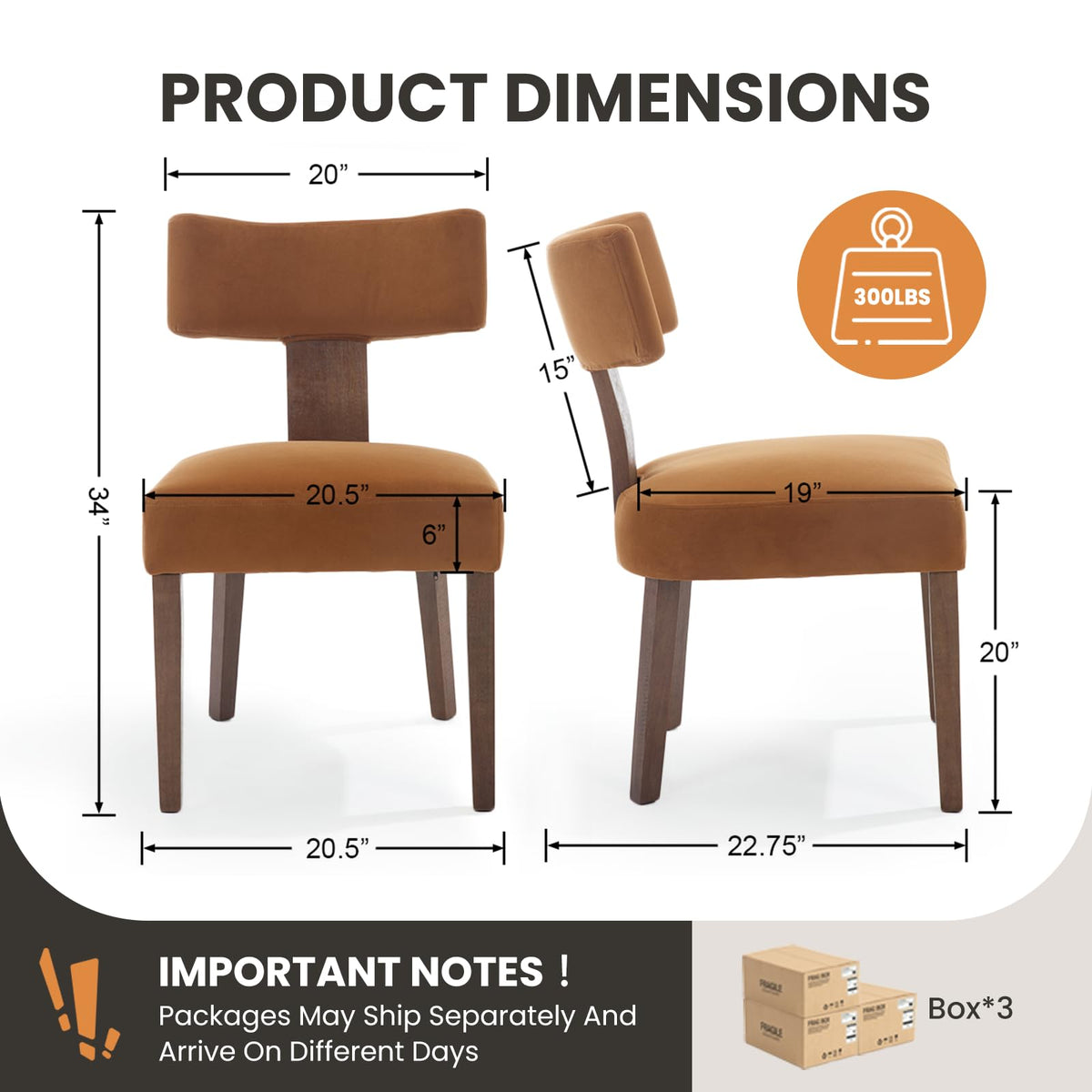 Set of 6 Modern Dining Chairs, Farmhouse Velvet Upholstered Dining Room Chairs Kitchen Chairs Side Armless Chairs