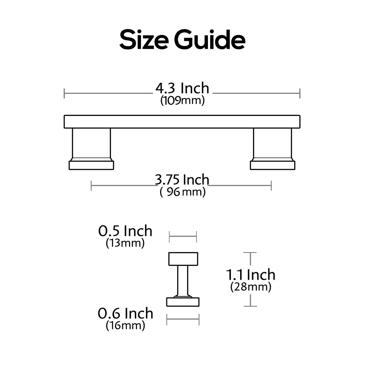 3-3/4" Brushed Black Nickel Cabinet Pulls 10 Pack, AL3061BBN