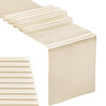10-Pack Satin Table Runner Champagne 12 x 108 inches Long, Table Runners for Wedding, Birthday Parties, Banquets
