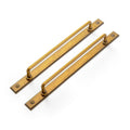 2 Pack 7 9/16'' Center to Center Antique Brass Cabinet Bar Pulls with Demi-Plaquette Backplate Vintage Drawer Handles