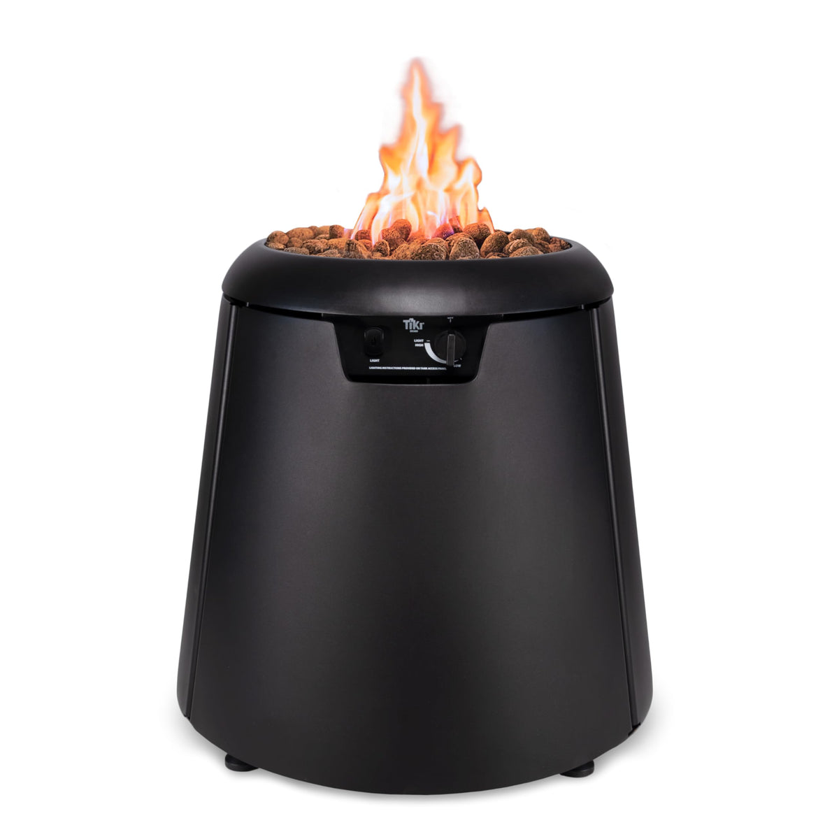 28.5-Inch Customizable Propane Fire Pit, 40, 000 BTU Outdoor Gas Fire Pit with Lava Rocks & Burner Cover - Modern