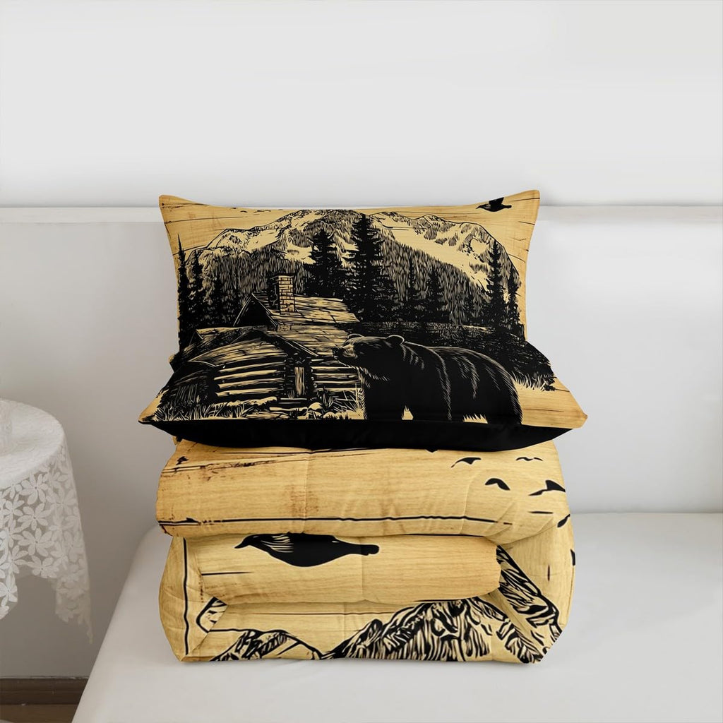 Bear Comforter Set Cabin Country Bear Bedding Set