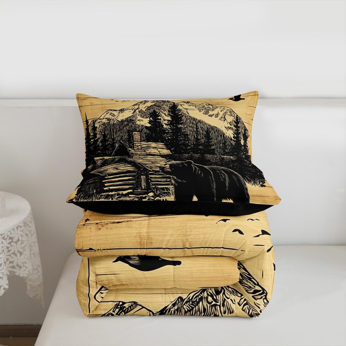 Bear Comforter Set Cabin Country Bear Bedding Set
