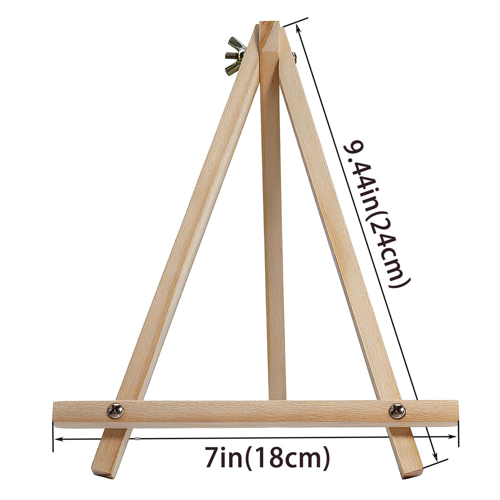 15 Pack 9 Inch Wood Easels, Tabletop Painting Easel Stand