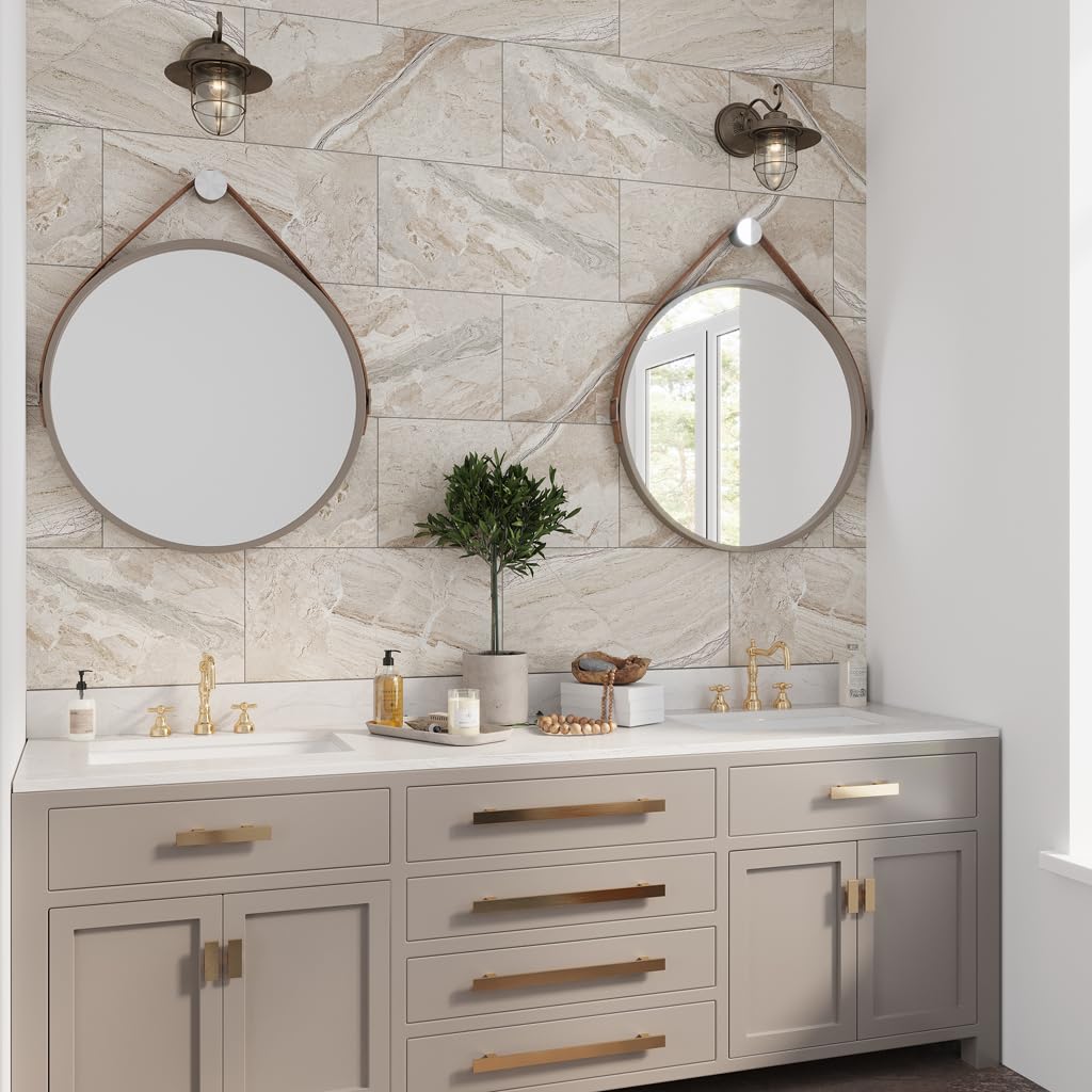 Rectangle Porcelain Tile Beige 12x24 Matte 11.62 sq ft/case 6-Pack