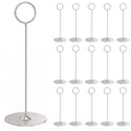 16 Pieces Table Card Holder 8 inches Table Number Holders Place Steel Card Holders for Photos, Food Signs, Memo